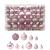 Set globuri de Crăciun, 100 piese, roz GartenMobel Dekor