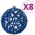 Set de globuri de Crăciun, 100 piese, albastru GartenMobel Dekor