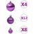 Set globuri de Crăciun, 100 piese, violet GartenMobel Dekor