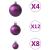 Set globuri de Crăciun, 100 piese, violet GartenMobel Dekor