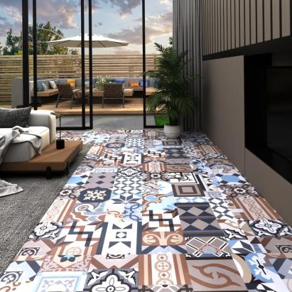 Plăci de pardoseală autoadezive 20 buc. model mono PVC 1,86 m² GartenMobel Dekor