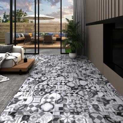 Plăci pardoseală autoadezive, model gri, 5,21 m², 2 mm, PVC GartenMobel Dekor