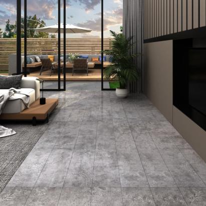 Plăci pardoseală autoadezive, gri beton, 5,21 m², 2 mm, PVC GartenMobel Dekor