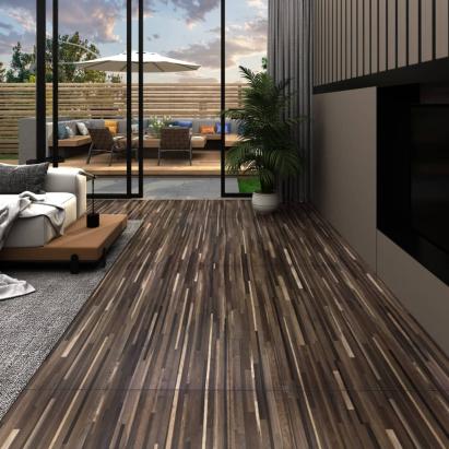 Plăci pardoseală autoadezive, maro cu dungi, 5,21 m², 2 mm, PVC GartenMobel Dekor