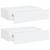 Dulap de perete cu sertare, 2 buc., alb, 40x23,5x10 cm, MDF GartenMobel Dekor