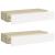 Dulapuri de perete cu sertar 2 buc stejar/alb 60x23,5x10 cm MDF GartenMobel Dekor