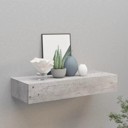 Dulap de perete cu sertar, gri beton, 60x23,5x10 cm, MDF GartenMobel Dekor