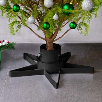 Suport brad de Crăciun, negru, 47x47x13,5 cm GartenMobel Dekor