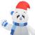 Urs polar gonflabil de Crăciun cu LED, 2,4 m, interior/exterior GartenMobel Dekor