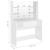 Masă de machiaj cu lumini LED, alb, 100x40x135 cm, MDF GartenMobel Dekor