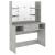 Masă machiaj cu lumini LED, gri beton, 100x40x135 cm , MDF GartenMobel Dekor