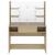 Masă machiaj cu lumini LED, stejar, 100x40x135 cm , MDF GartenMobel Dekor