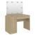 Masă de machiaj cu lumini LED, stejar, 110x55x145 cm, MDF GartenMobel Dekor