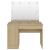 Masă de machiaj cu lumini LED, stejar, 110x55x145 cm, MDF GartenMobel Dekor