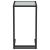 Masă laterală de calculator negru 50x35x65 cm sticlă securizată GartenMobel Dekor
