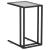 Masă laterală de calculator negru 50x35x65 cm sticlă securizată GartenMobel Dekor