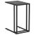 Masă laterală de calculator negru marmură 50x35x65 cm sticlă GartenMobel Dekor