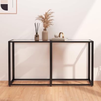 Masă consolă, transparent, 140x35x75,5 cm, sticlă securizată GartenMobel Dekor