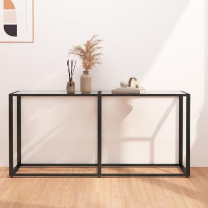 Masă consolă, transparent, 160x35x75,5 cm, sticlă securizată GartenMobel Dekor