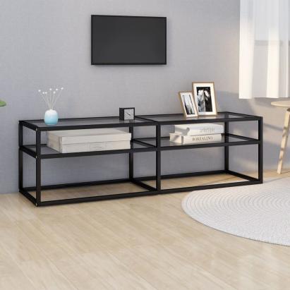 Comodă TV, transparent, 140x40x40,5 cm, sticlă securizată GartenMobel Dekor