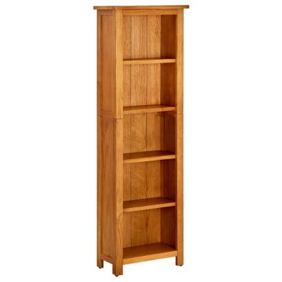 Bibliotecă cu 5 rafturi, 45x22x140 cm, lemn masiv de stejar GartenMobel Dekor