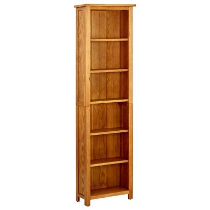 Bibliotecă cu 6 rafturi, 52x22x180 cm, lemn masiv de stejar GartenMobel Dekor