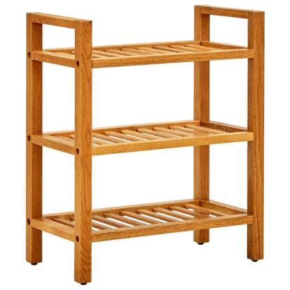 Pantofar cu 3 rafturi, 50x27x60 cm, lemn masiv de stejar GartenMobel Dekor