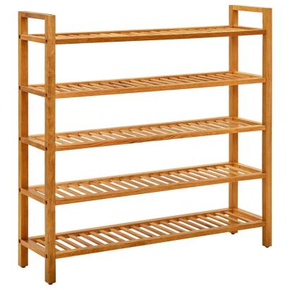 Pantofar cu 5 rafturi, 100x27x100 cm, lemn masiv de stejar GartenMobel Dekor
