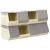 Set cutii depozitare stivuibile capac 8 buc., gri&crem, textil GartenMobel Dekor