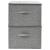 Cutii de depozitare 2 buc. gri 43x34x23 cm material textil GartenMobel Dekor