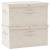 Cutii de depozitare 2 buc. crem 50x30x25 cm material textil GartenMobel Dekor