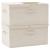 Cutii de depozitare 2 buc. crem 50x30x25 cm material textil GartenMobel Dekor