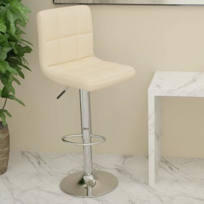 Scaun de bar, crem, piele ecologică GartenMobel Dekor