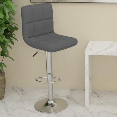 Scaun de bar, gri, piele ecologică GartenMobel Dekor