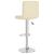 Scaune de bar, 2 buc., crem, material textil GartenMobel Dekor