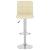 Scaune de bar, 2 buc., crem, material textil GartenMobel Dekor