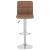 Scaune de bar, 2 buc., maro, material textil GartenMobel Dekor