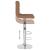 Scaune de bar, 2 buc., maro, material textil GartenMobel Dekor
