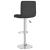 Scaune de bar, 2 buc., negru, material textil GartenMobel Dekor
