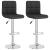Scaune de bar, 2 buc., negru, material textil GartenMobel Dekor