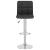 Scaune de bar, 2 buc., negru, material textil GartenMobel Dekor