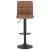 Scaune de bar, 2 buc., maro, material textil GartenMobel Dekor