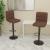 Scaune de bar, 2 buc., maro, material textil GartenMobel Dekor