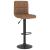 Scaune de bar, 2 buc., maro, material textil GartenMobel Dekor