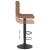Scaune de bar, 2 buc., maro, material textil GartenMobel Dekor