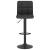 Scaune de bar, 2 buc., negru, material textil GartenMobel Dekor