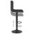 Scaune de bar, 2 buc., negru, material textil GartenMobel Dekor