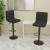 Scaune de bar, 2 buc., negru, material textil GartenMobel Dekor