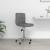 Scaun de birou pivotant, gri deschis, material textil GartenMobel Dekor