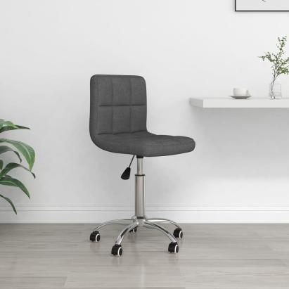 Scaun de birou pivotant, gri închis, material textil GartenMobel Dekor